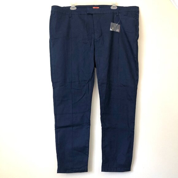 NEW NWT MODCLOTH Plus Size Richmond Pant Regular Inseam Navy Straight Leg 26 - Picture 2 of 12